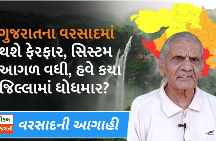 ગુજરાતમાં મુશળધાર વરસાદની આગાહી, અનેક…